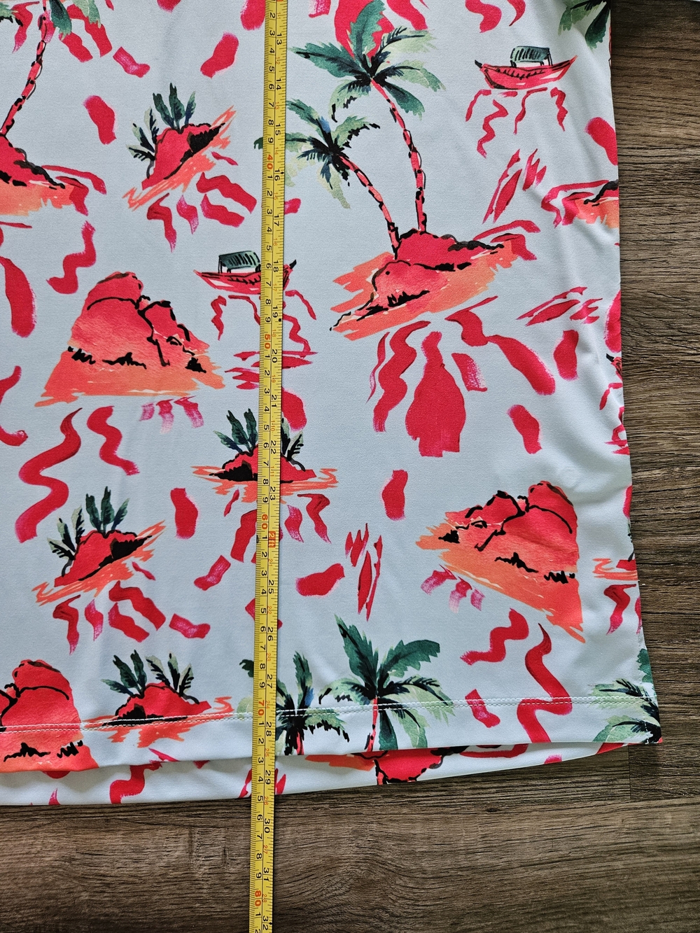 Bad Birdie Abstract Tropical Red Rocks Performance Golf Polo - Picture 3 of 9